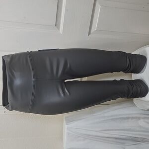 Yoga Licious Charcoal Faux Leather Leggings